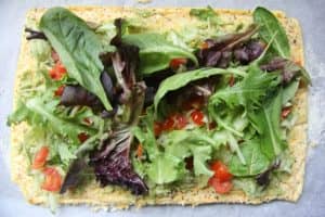 salad on roulade layer