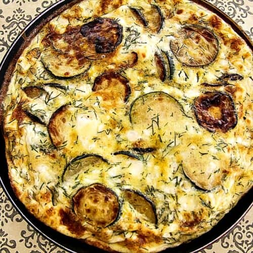 zucchini frittata with dill