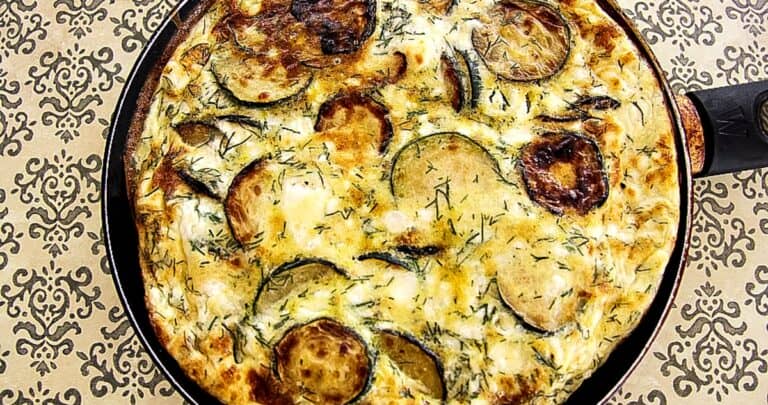 zucchini frittata with dill