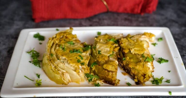 vegan cabbage gratin