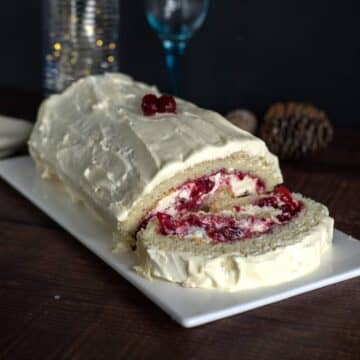 white yule log
