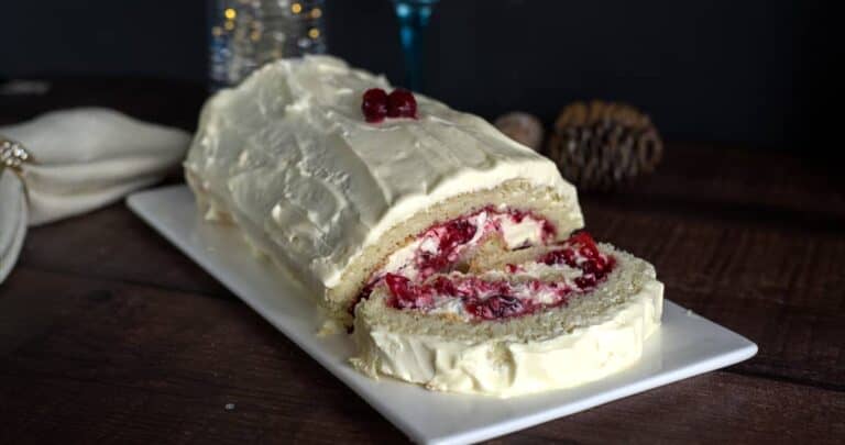 white yule log