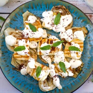 grilled fennel halloumi