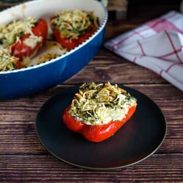 spinach stuffed pepper