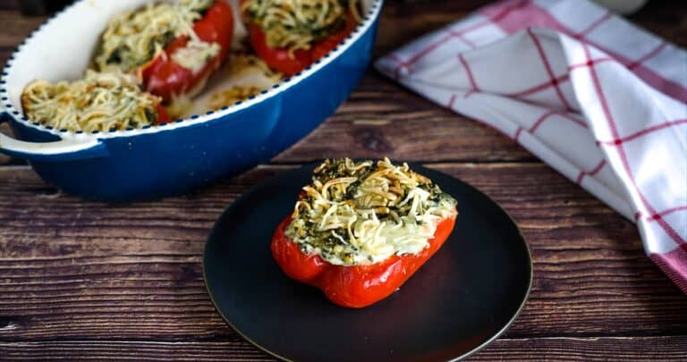 spinach stuffed pepper