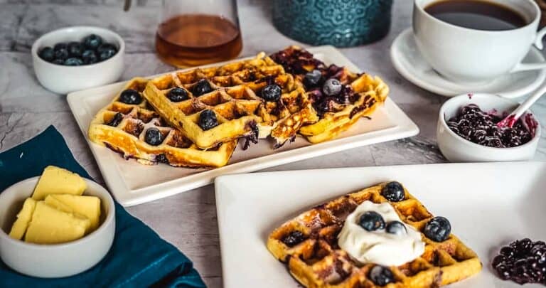 blueberry keto waffles