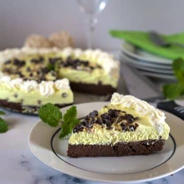 mint brownie pie