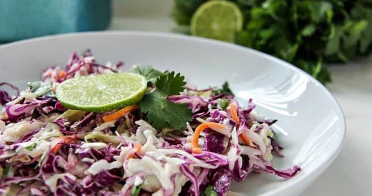 lime cilantro coleslaw