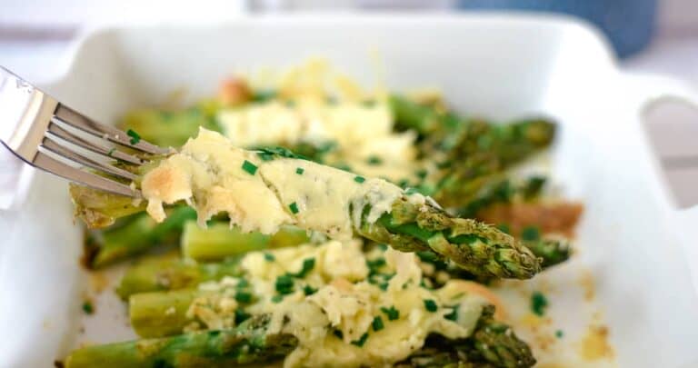 roasted asparagus with cheese
