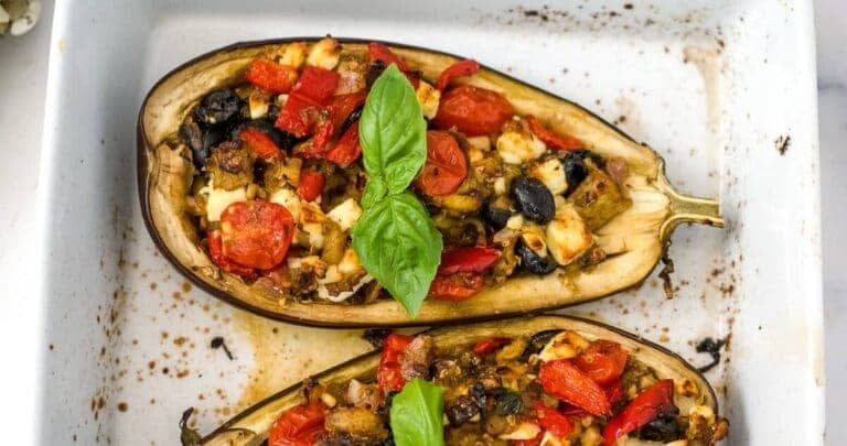 keto stuffed eggplant
