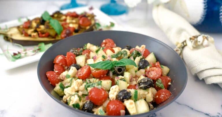 mediterranean tomato cucumber salad