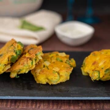 spicy okra fritters
