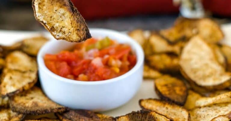 turnip chips with dip