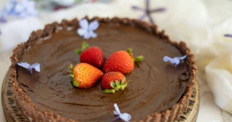 keto no bake chocolate tart